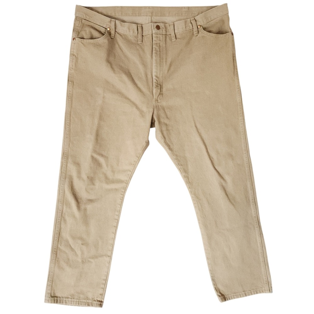 Wrangler 1013MWZTN Jeans Mens 46x32 Cowboy Cut Relaxed Fit Tan Western Denim